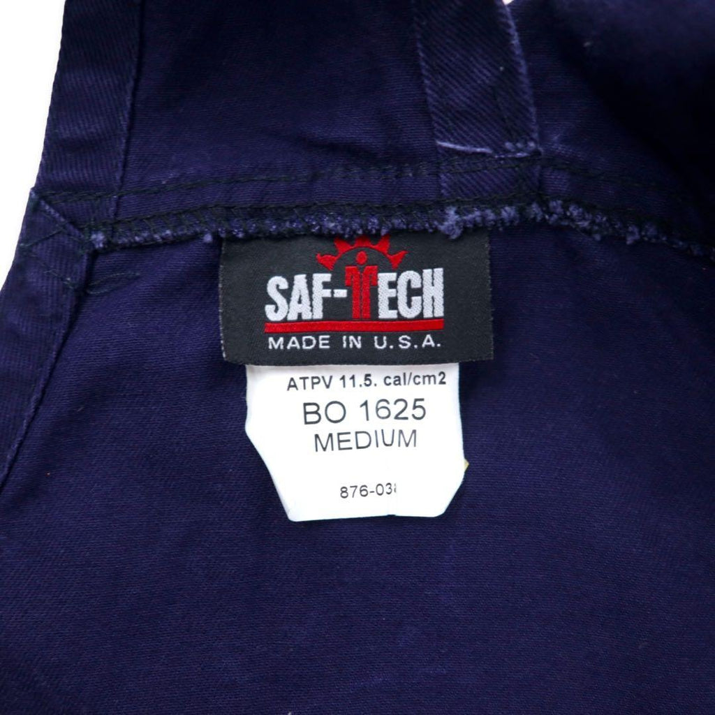 SAF-TECH USA製 オーバーオール M ネイビー コットン 難燃性 焚き火