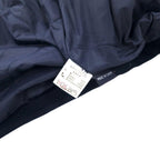 NAUTICA Different Materials Overcoat XL Navy Wool Hood Retractable Double Zip
