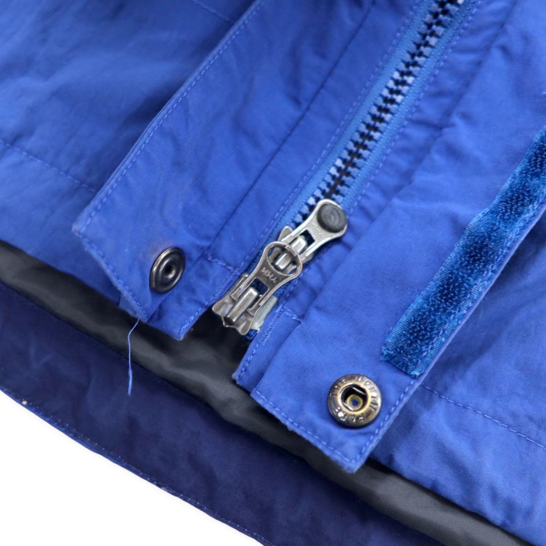 THE NORTH FACE Mountain Parka S Blue Nylon Hood Detachable HYVENT Breathable Waterproof Zip-in Zip Equipped