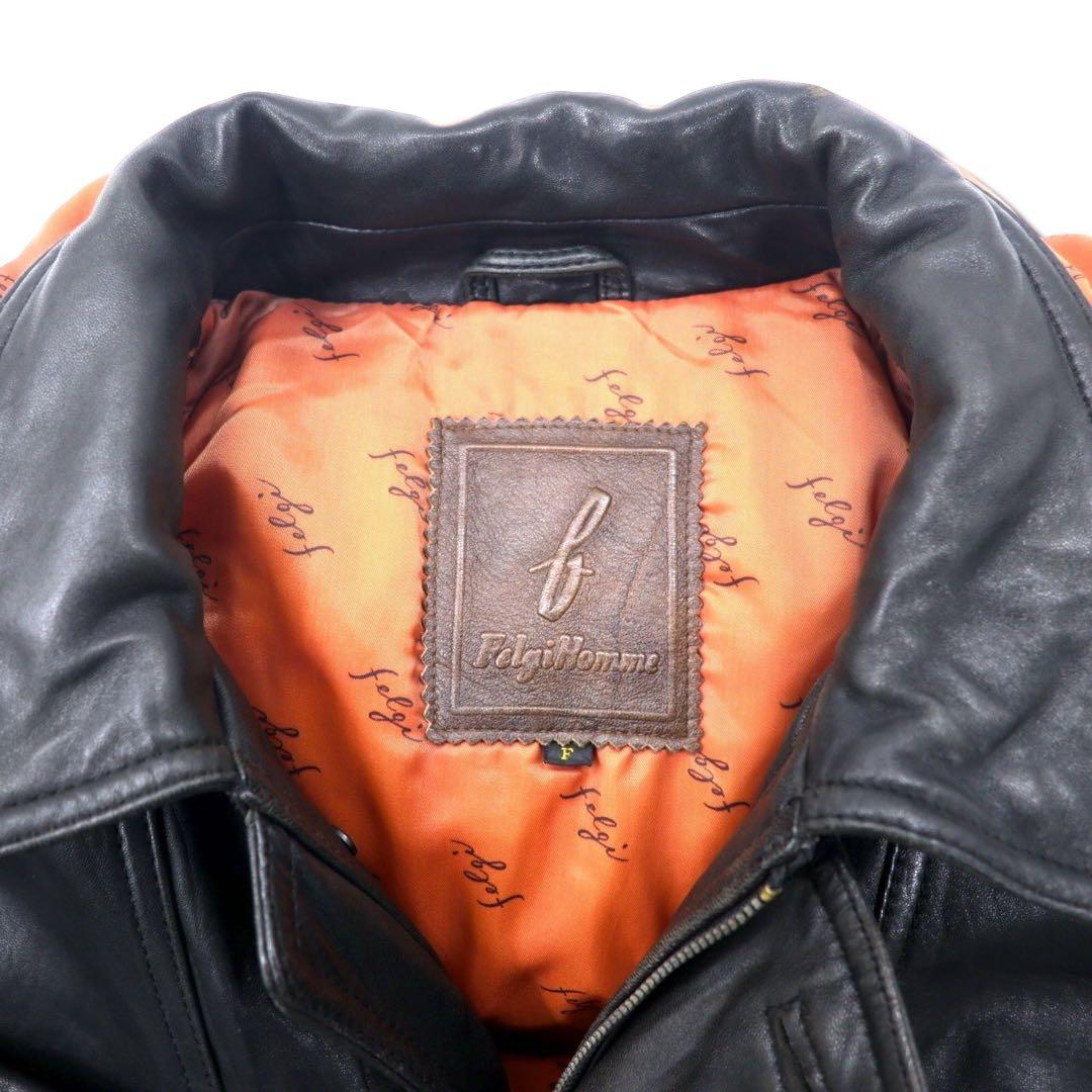 Felgi Homme Lamb Leather Mods Coat FREE Black Sheep Leather Detachable Hood