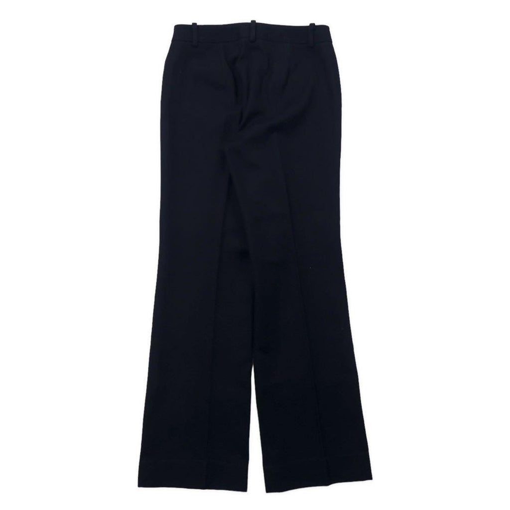 BURBERRY Boot Cut Slack Pants 38 Black Wool Center Press