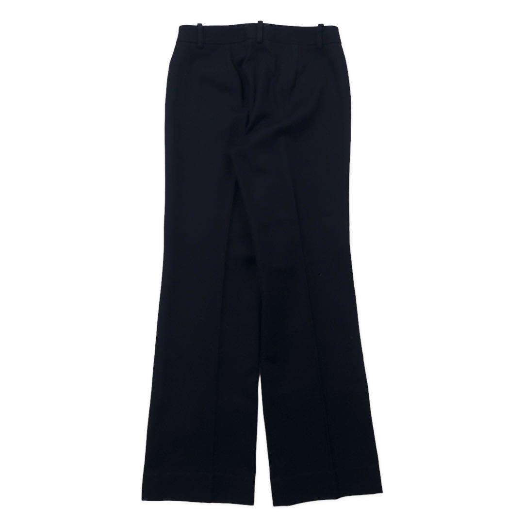 BURBERRY Boot Cut Slack Pants 38 Black Wool Center Press