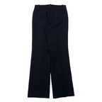 BURBERRY Boot Cut Slack Pants 38 Black Wool Center Press
