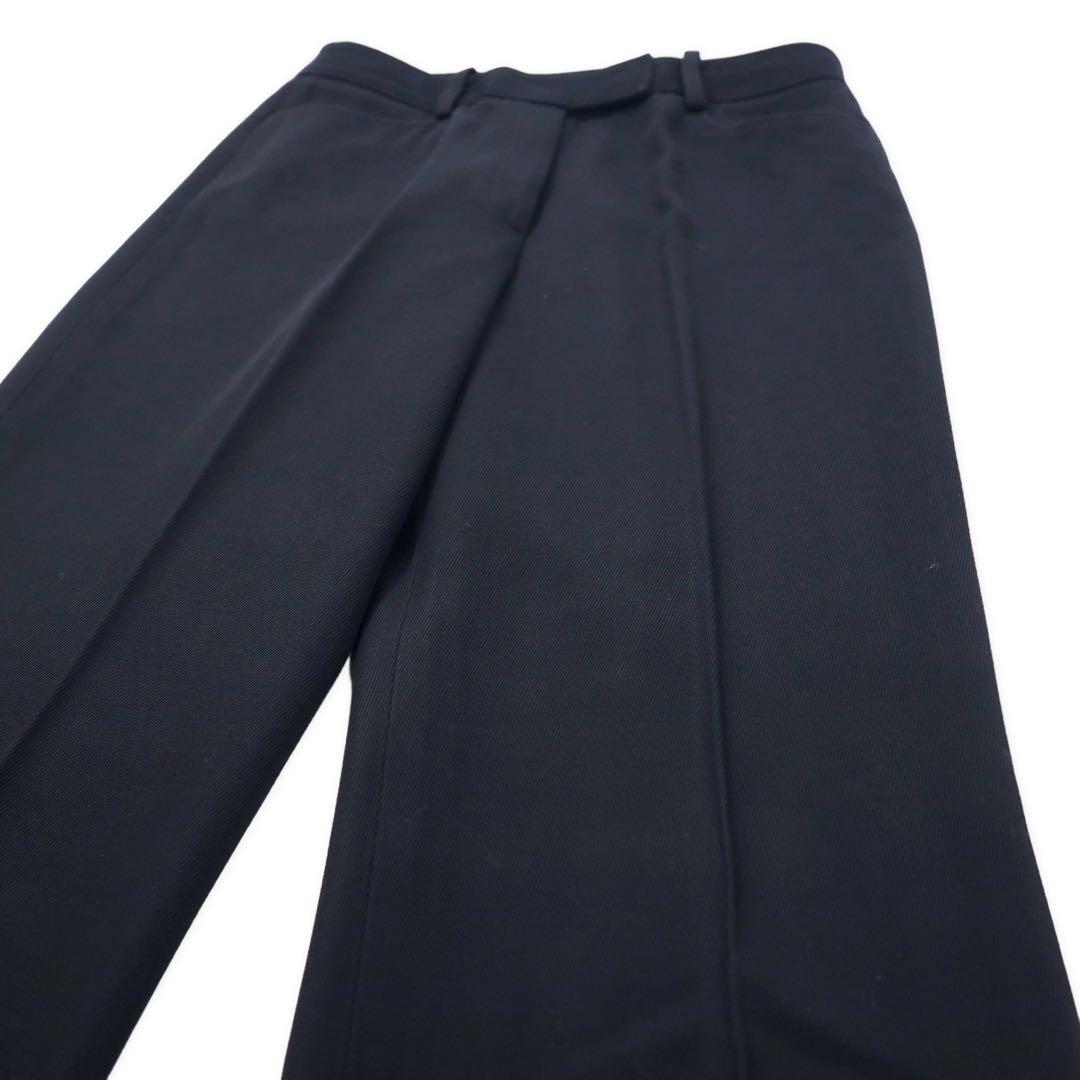 BURBERRY Boot Cut Slack Pants 38 Black Wool Center Press