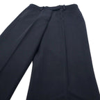BURBERRY Boot Cut Slack Pants 38 Black Wool Center Press
