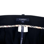 BURBERRY Boot Cut Slack Pants 38 Black Wool Center Press