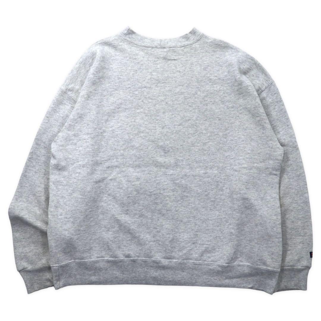 JAN SPORT Made in USA 90's College Print Sweatshirt XXL Gray Cotton Brushed Lining NORFOLK STATE UNIVERSITY Big Size