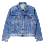 Levi's USA Made 70's 4th Denim Jacket G Jean M Blue Ice Wash Button Back 527 70505