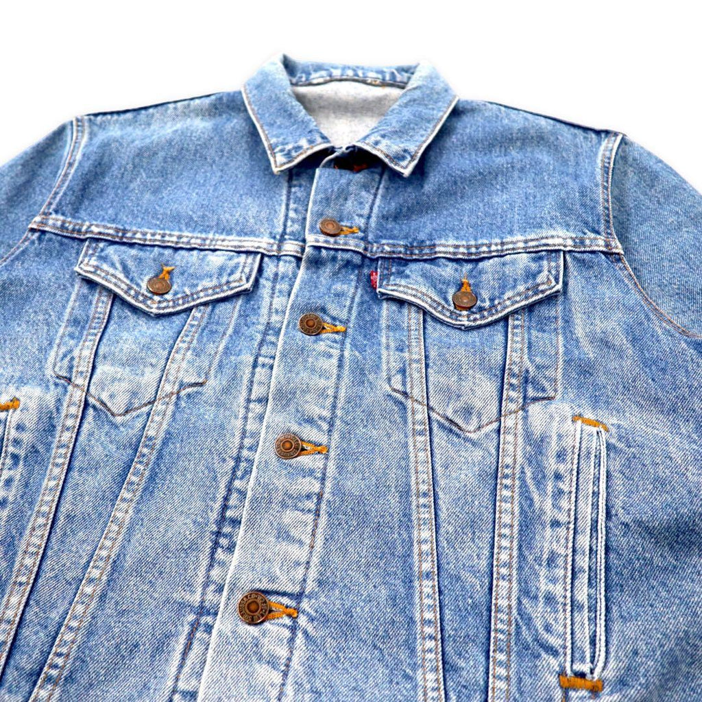 Levi's USA Made 70's 4th Denim Jacket G Jean M Blue Ice Wash Button Back 527 70505