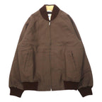 HUNTING JACK 80's Flight Jacket M Brown Polyester Quilted Liner Made in Japan