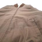 HUNTING JACK 80's Flight Jacket M Brown Polyester Quilted Liner Made in Japan