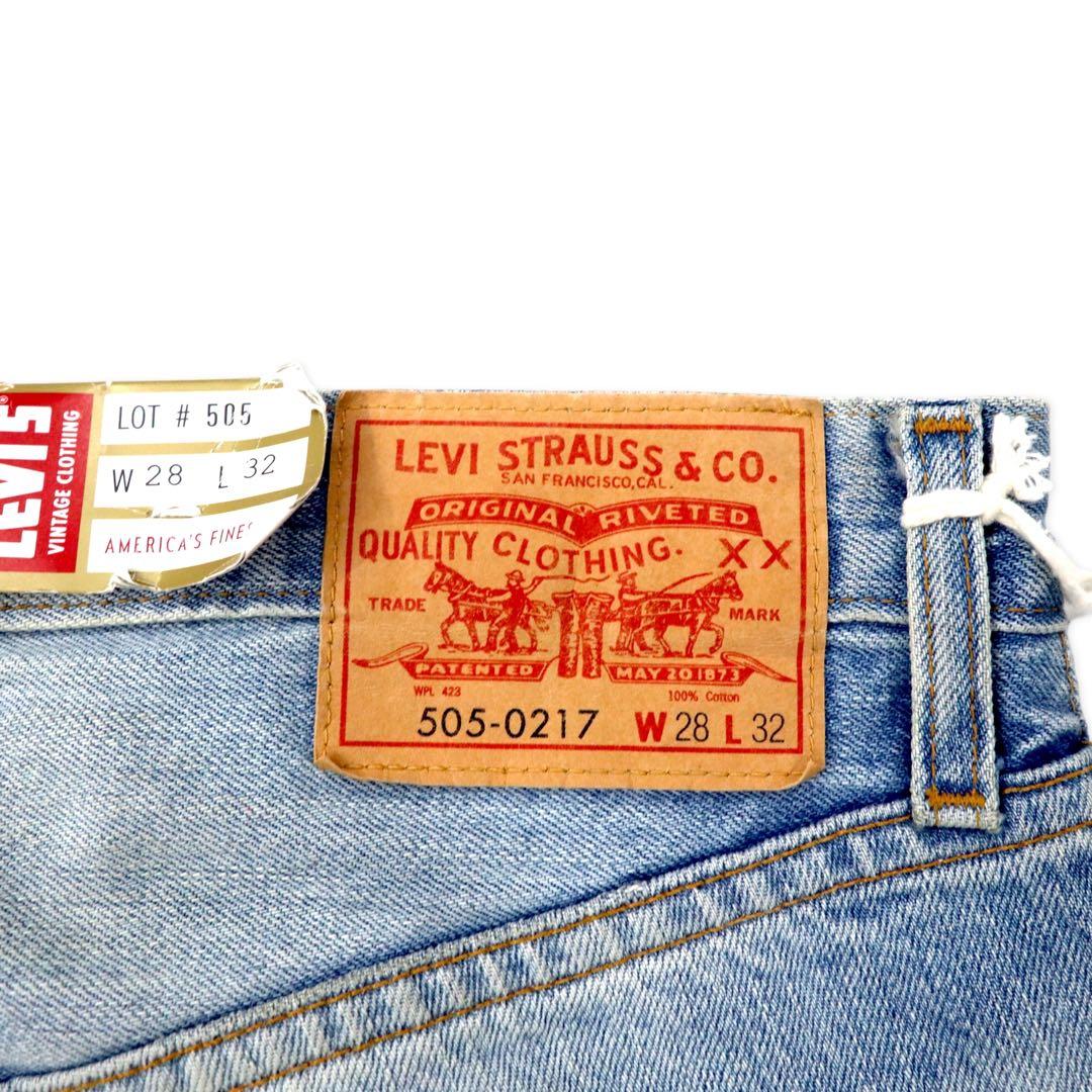 LVC (LEVI'S VINTAGE CLOTHING) 1967 Reprint 505 Denim Pants 28 Blue Big E Repair Processed Selvedge TRESTLES Made in Turkey Unused Item