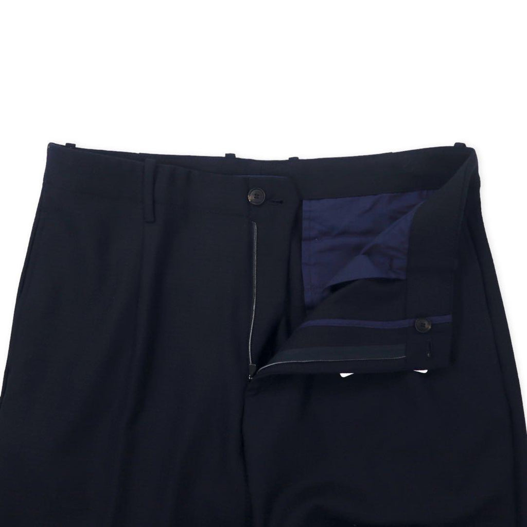 EMPORIO ARMANI Slack Pants 50 Navy Check Polyester Stretch 11P11S 11846 Made in Bulgaria Unused