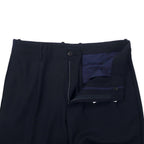 EMPORIO ARMANI Slack Pants 50 Navy Check Polyester Stretch 11P11S 11846 Made in Bulgaria Unused