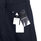 EMPORIO ARMANI Slack Pants 50 Navy Check Polyester Stretch 11P11S 11846 Made in Bulgaria Unused