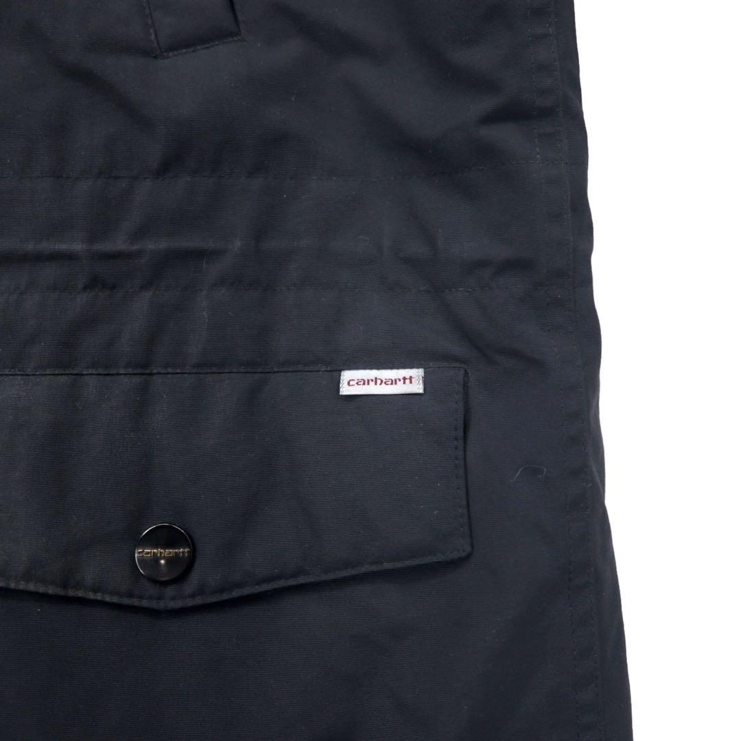 carhartt N-3B Down Jacket L Black Nylon Filling Fur Detachable Drawcord ANCHORAGE PARKA
