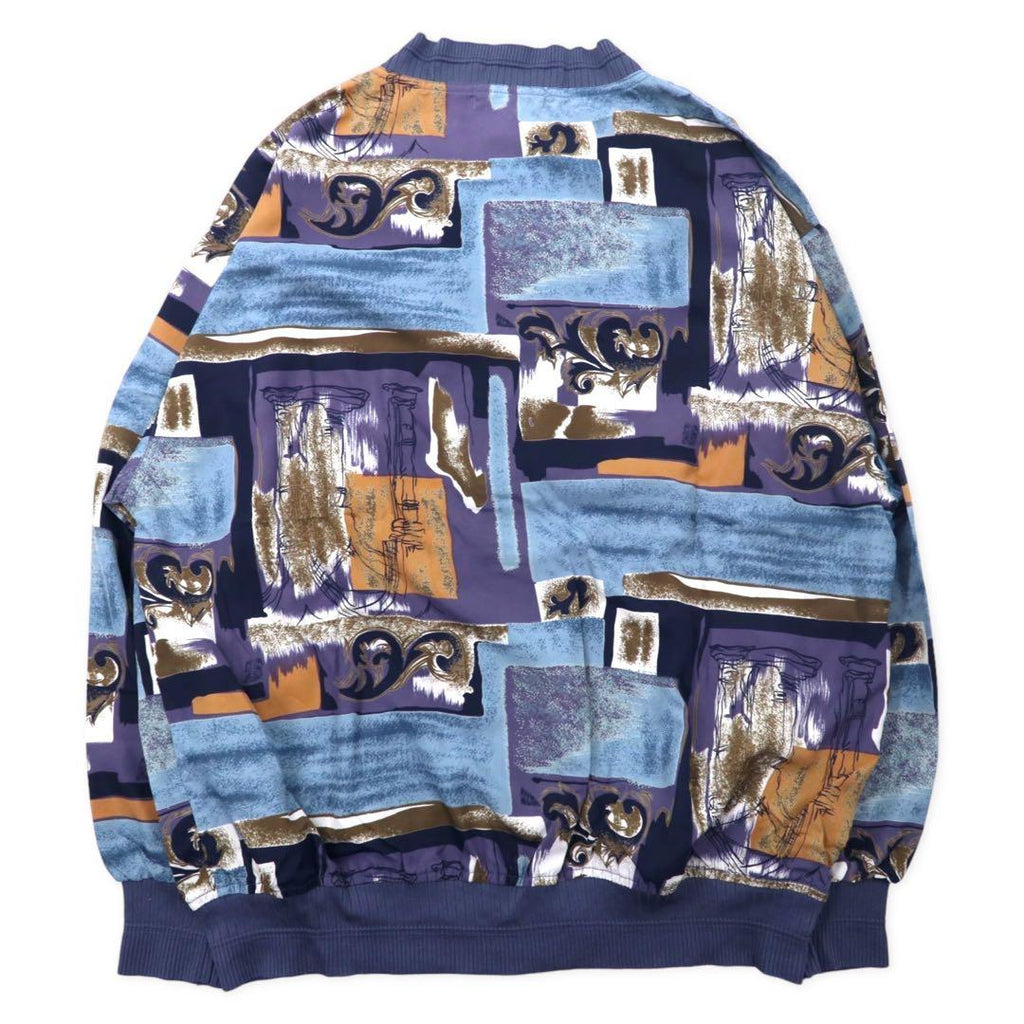 BRINGEN Retro Cardigan L Multicolor Allover Print Polyester