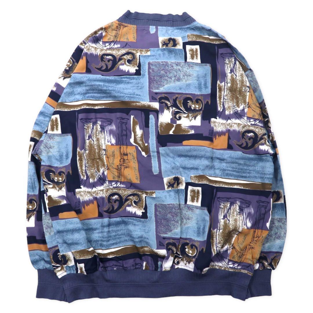 BRINGEN Retro Cardigan L Multicolor Allover Print Polyester