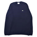 LACOSTE High Gauge Knit Sweater 4 Navy Wool One Point Logo
