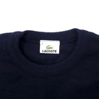 LACOSTE High Gauge Knit Sweater 4 Navy Wool One Point Logo