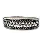 Nordic 80s Vintage Silver Jewelry Finland 1987 Vintage Bracelet Wide Bangle Silver 925