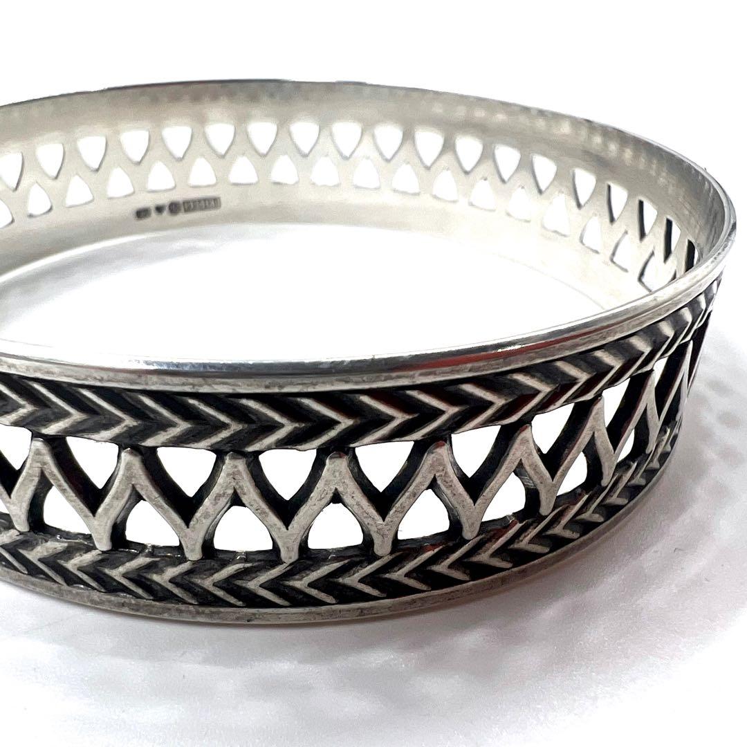 Nordic 80s Vintage Silver Jewelry Finland 1987 Vintage Bracelet Wide Bangle Silver 925
