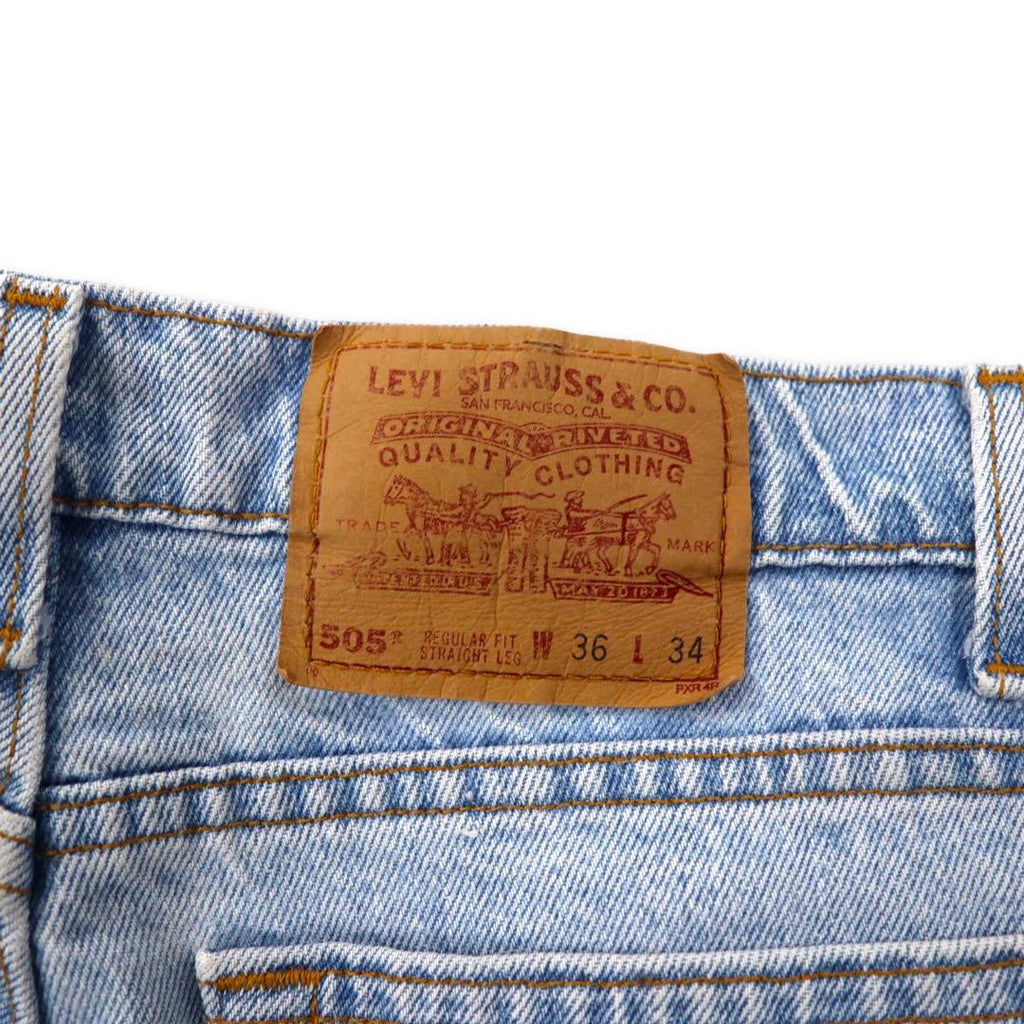 Levi's USA Made 90's 505 Tapered Denim Pants 36 Blue Ice Wash 505-4834 REGULAR FIT STRAIGHT LEG