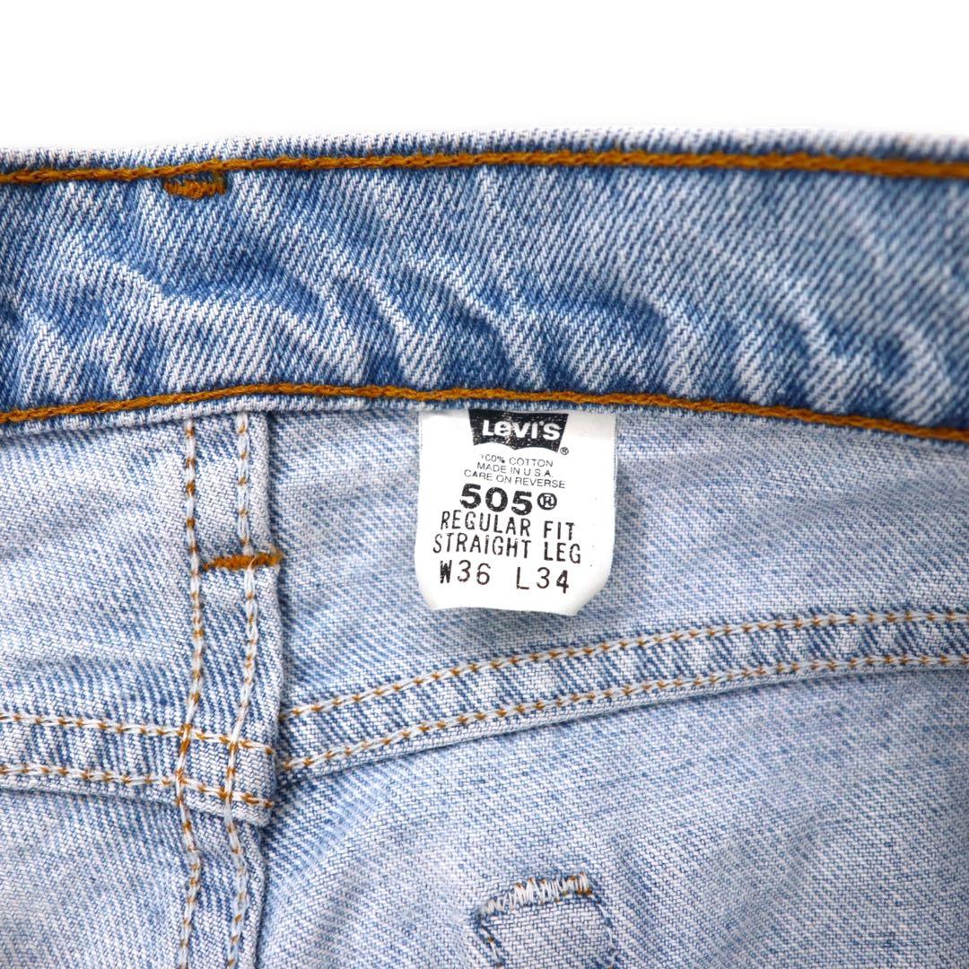 Levi's USA Made 90's 505 Tapered Denim Pants 36 Blue Ice Wash 505-4834 REGULAR FIT STRAIGHT LEG