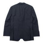 BURBERRY BLACK LABEL 2B Tailored Jacket M Black Striped Wool Polyester D1E22-101-09