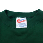 Hanes Made in USA 90's HEAVYWEIGHT Crew Neck Sweat XXL Green Cotton Brushed Back One Point Embroidery TDM TILING INC. Big Size