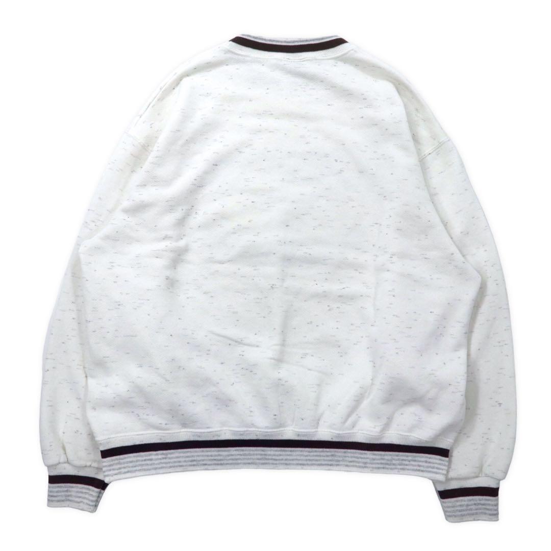 ONEITA Made in USA 90's Ribline Sweatshirt XL White Cotton Brushed Lining LAKEWOOD PARK PANTHERS Big Size