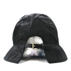 PRADA Bucket Hat S Black Nylon Logo Embroidery Leather Belt Made in Italy