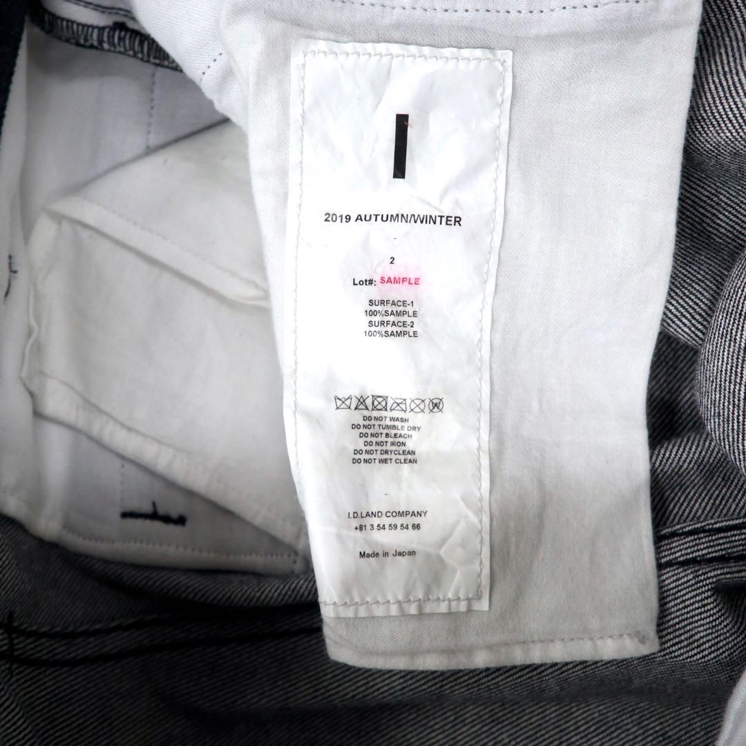 I (1LDK) Black Denim Pants 2 Sample Product SAMPLE 2019AW Made in Japan