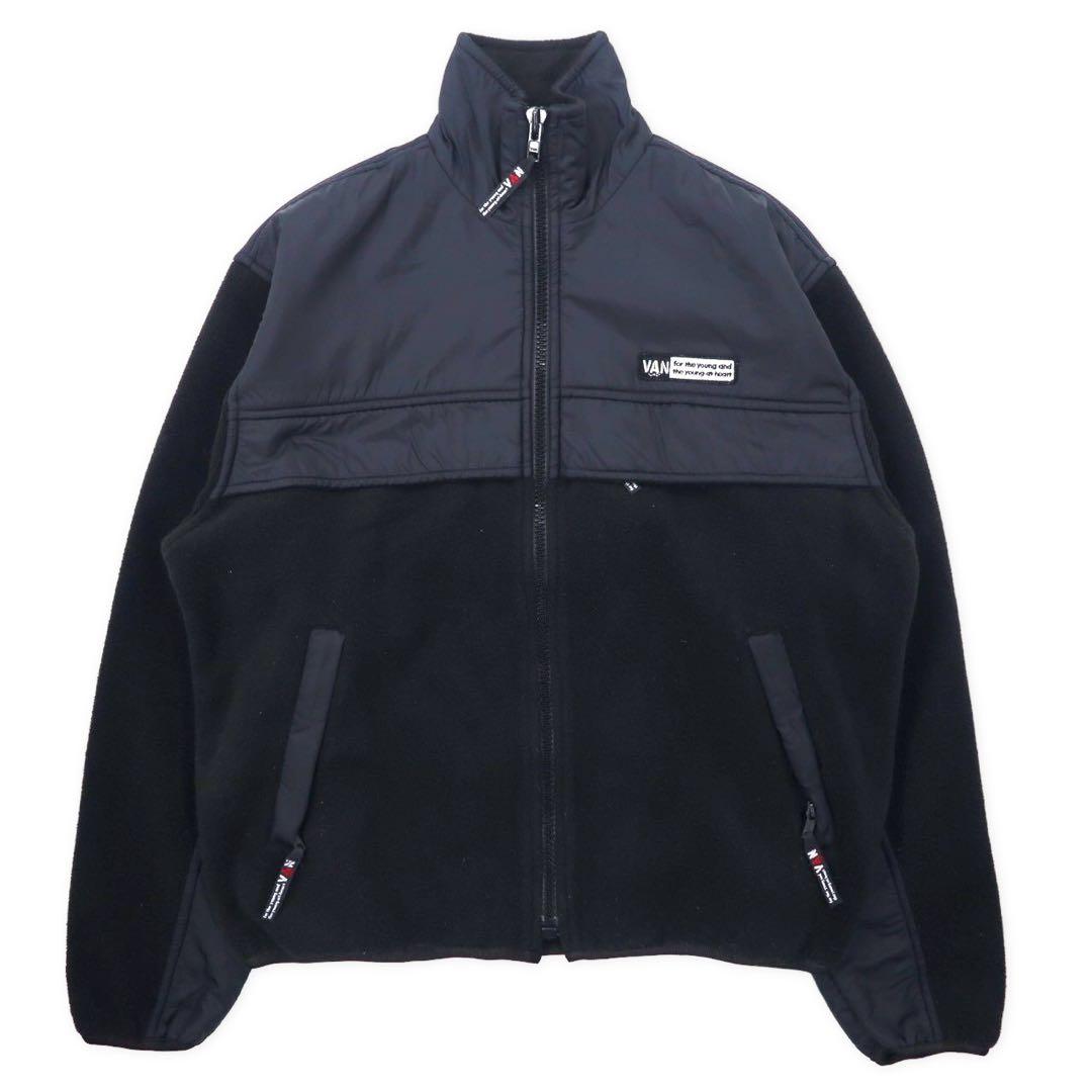 VAN -JAC- Nylon switching fleece jacket M black polyester