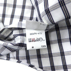 Burberrys Nova Check Button Down Shirt LA White Cotton One Point Logo Embroidery Made in Japan Unused Item