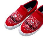 KENZO スリッポン スニーカー 22.5cm レッド ネオプレーン タイガーヘッド K-SKATE SLIP-ON SNEAKER T ポルトガル製 未使用品