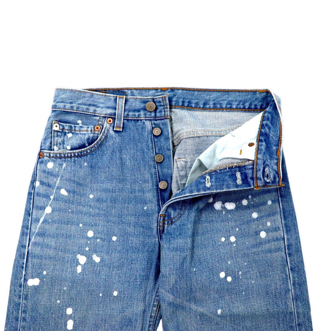 Levi's USA 90s 501 Denim Pants 28 Blue Paint Distressed