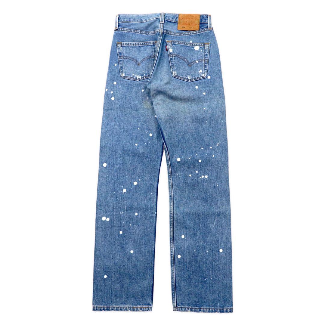 Levi's USA 90s 501 Denim Pants 28 Blue Paint Distressed