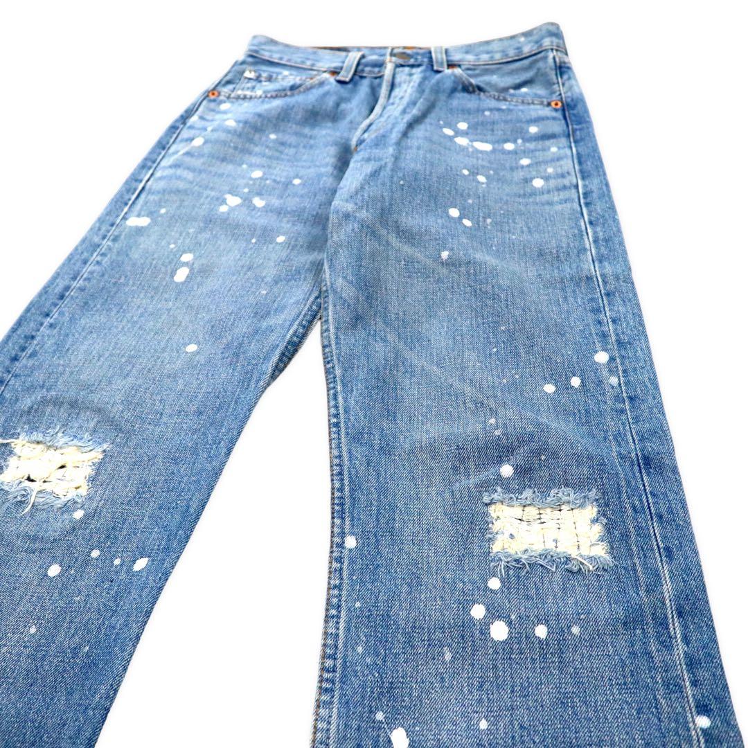 Levi's USA 90s 501 Denim Pants 28 Blue Paint Distressed