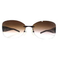 LOEWE Rimless Gradient Sunglasses Square Brown Side Logo SLW255 Made in Italy