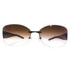 LOEWE Rimless Gradient Sunglasses Square Brown Side Logo SLW255 Made in Italy