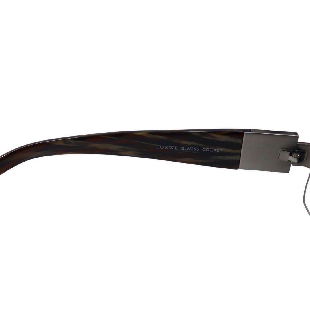 LOEWE Rimless Gradient Sunglasses Square Brown Side Logo SLW255 Made in Italy