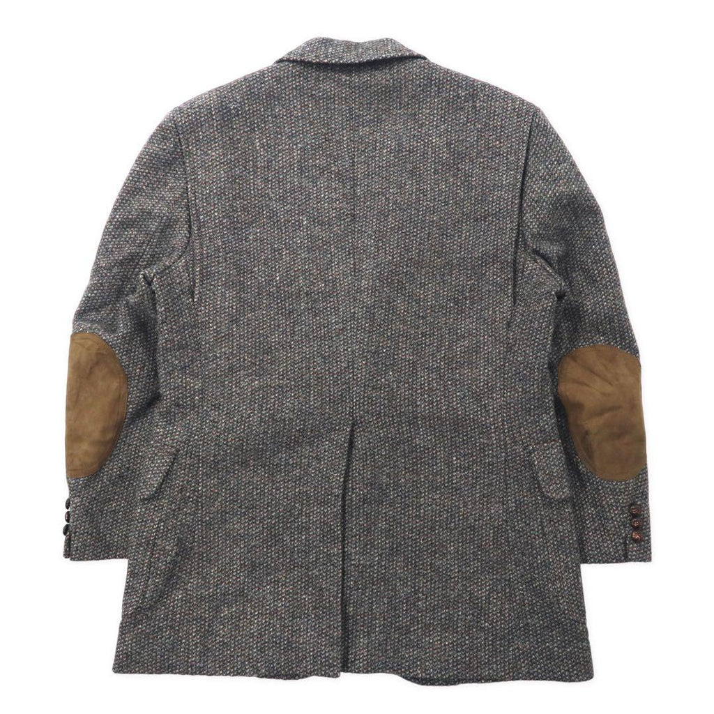 USA製 80年代 PENDLETON 2Bツイードジャケット 40 グレー ウール レザーエルボーパッチ