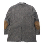 USA製 80年代 PENDLETON 2Bツイードジャケット 40 グレー ウール レザーエルボーパッチ