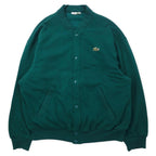 CHEMISE LACOSTE Made in France 80's French Lacoste Snap Cardigan Stadium Jean 4 Green Cotton One Point Logo Big Size