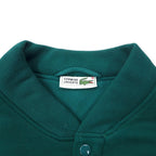 CHEMISE LACOSTE Made in France 80's French Lacoste Snap Cardigan Stadium Jean 4 Green Cotton One Point Logo Big Size