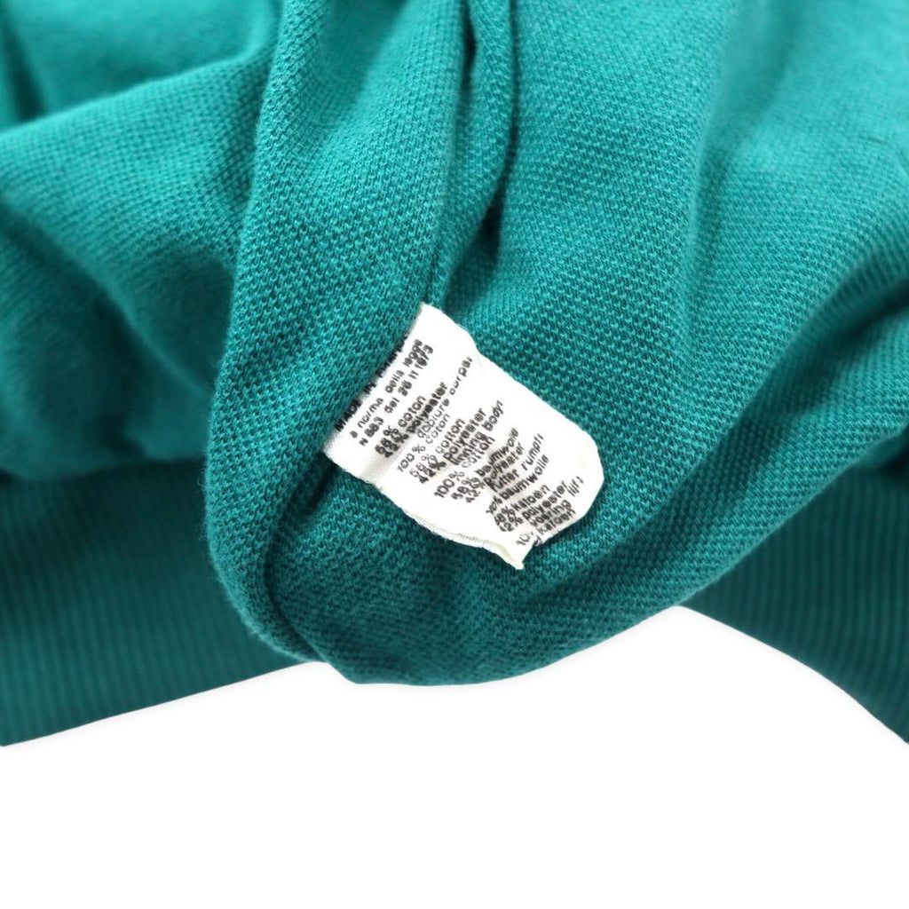 CHEMISE LACOSTE Made in France 80's French Lacoste Snap Cardigan Stadium Jean 4 Green Cotton One Point Logo Big Size