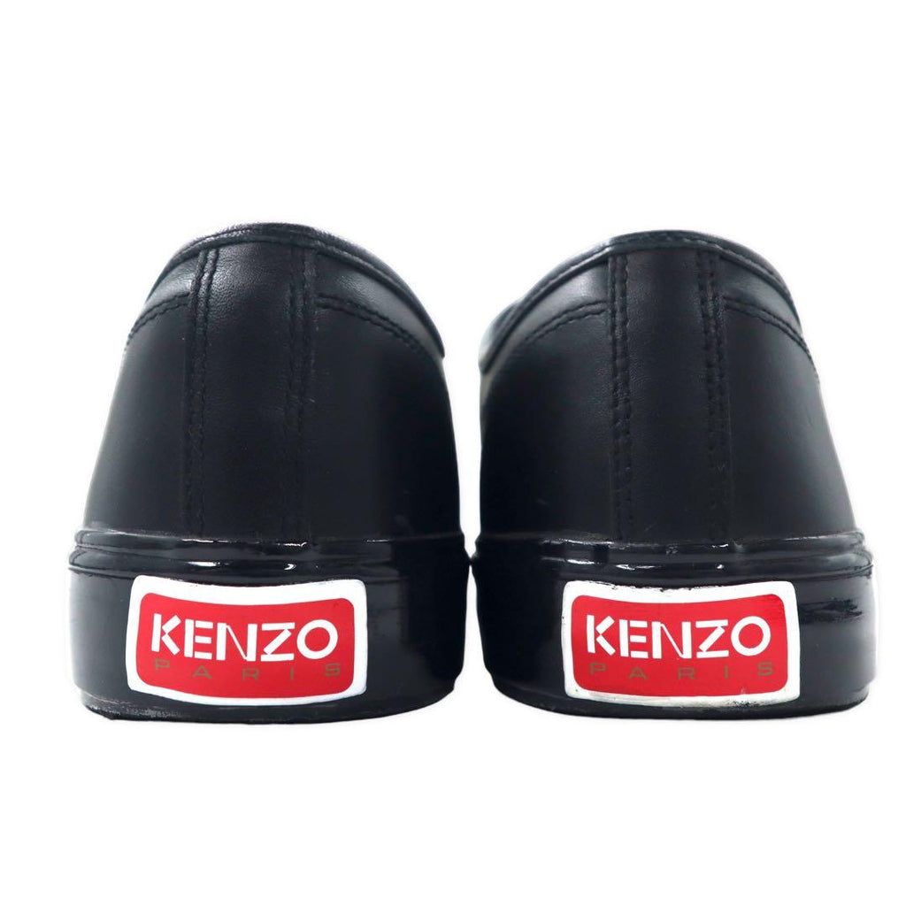 KENZO シェルトゥ レザースニーカー 27cm ブラック カーフレザー