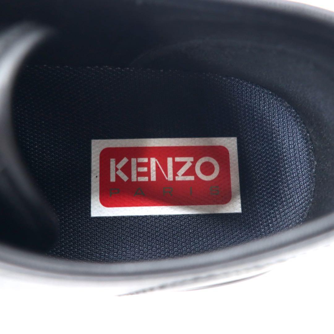 KENZO シェルトゥ レザースニーカー 27cm ブラック カーフレザー