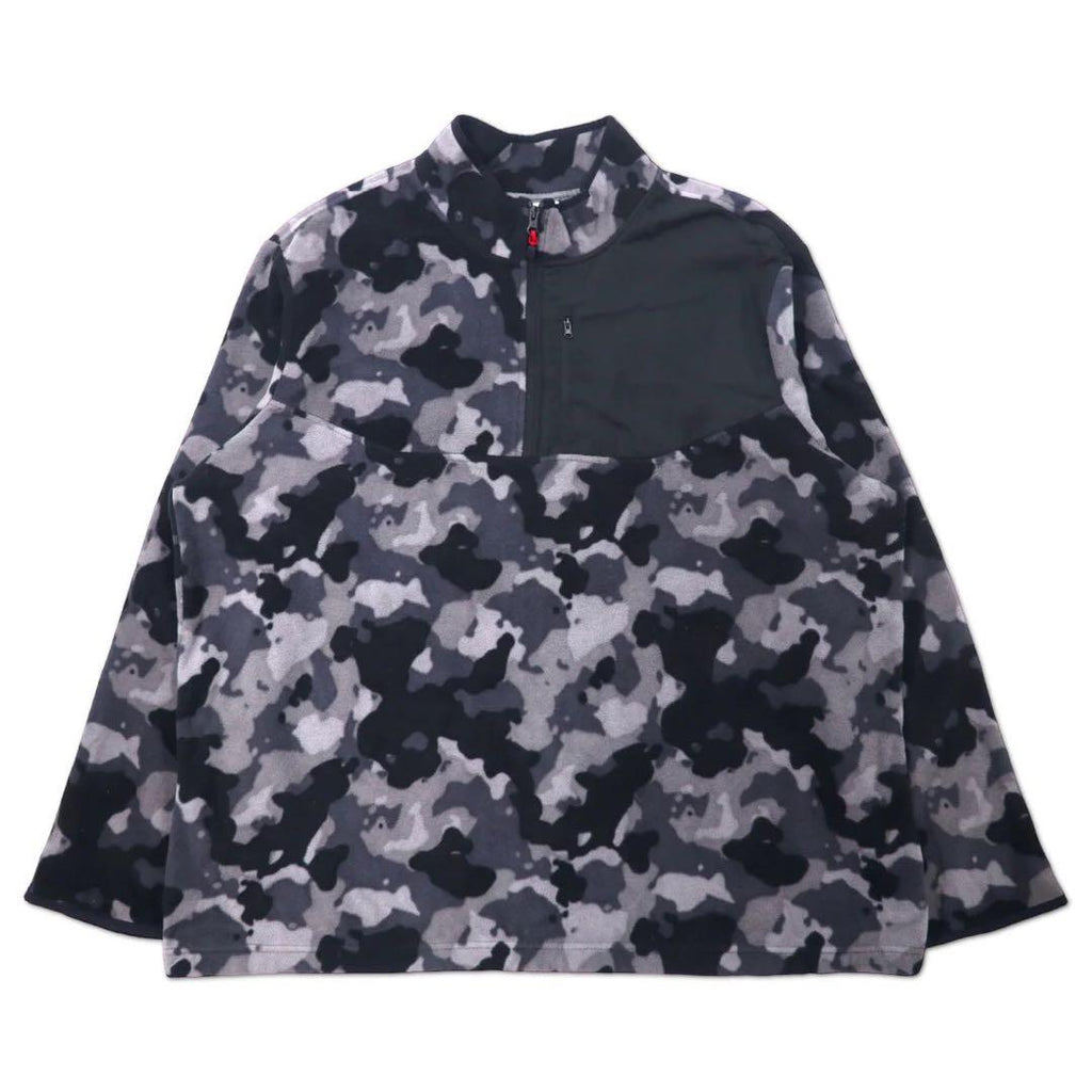 STARTER ハーフジップ フリースジャケット 3XL グレー ブラック カモフラ ポリエステル ビッグサイズ